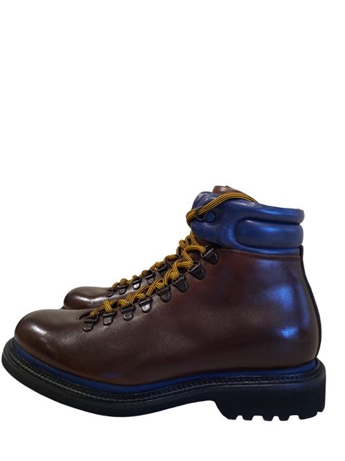 Brown and blue leather combat boots MARECHIARO 1962 | 5932 9569.BLU